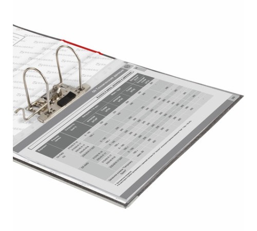 Папка-регистратор BRAUBERG, усиленный корешок, мраморное покрытие, 80 мм, с уголком, красная, 228029