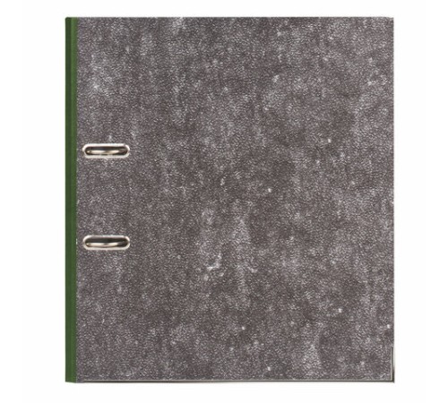 Папка-регистратор BRAUBERG, усиленный корешок, мраморное покрытие, 80 мм, с уголком, зеленая, 228030