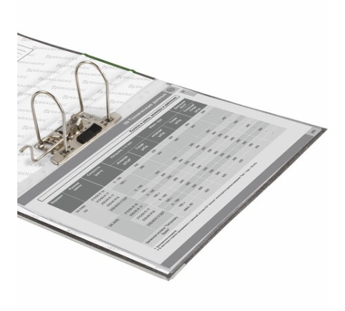 Папка-регистратор BRAUBERG, усиленный корешок, мраморное покрытие, 80 мм, с уголком, зеленая, 228030