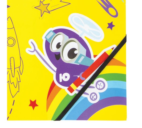 Папка на резинках ЮНЛАНДИЯ, А4, цветная печать, до 300 листов, 500 мкм, 228046