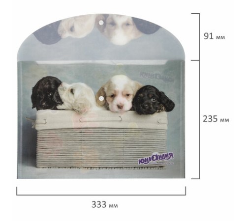 Папка-конверт с кнопкой ЮНЛАНДИЯ 