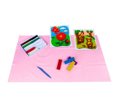 Клеёнка настольная ПИФАГОР для уроков труда, ПВХ, розовая, 69х40 см, 228115