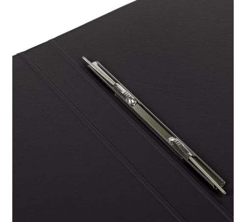 Папка с металлическим пружинным скоросшивателем BRAUBERG, картон/ПВХ, 35 мм, черная, до 290 листов, 228337
