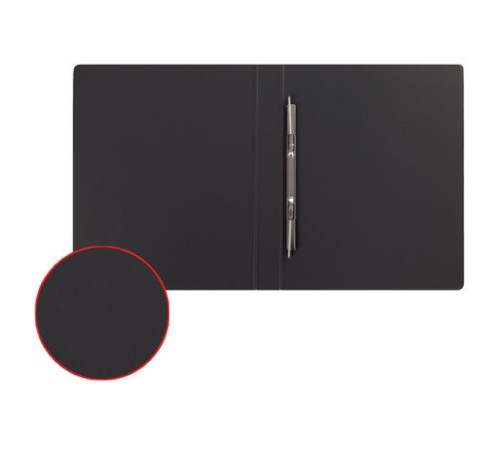 Папка с металлическим пружинным скоросшивателем BRAUBERG, картон/ПВХ, 35 мм, черная, до 290 листов, 228337