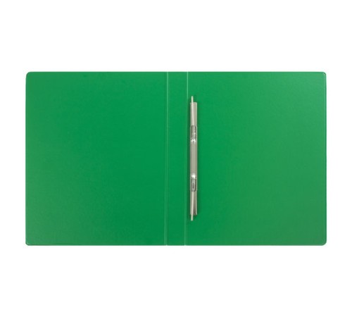 Папка с металлическим пружинным скоросшивателем BRAUBERG, картон/ПВХ, 35 мм, зеленая, до 290 листов, 228339