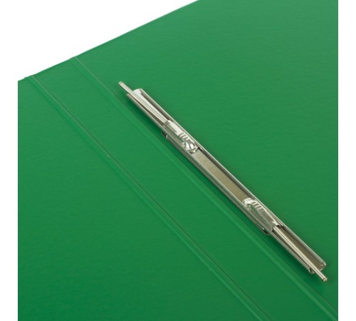 Папка с металлическим пружинным скоросшивателем BRAUBERG, картон/ПВХ, 35 мм, зеленая, до 290 листов, 228339
