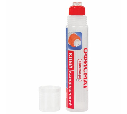 Клей канцелярский ОФИСМАГ, 50 мл, с силиконовым аппликатором, 228410