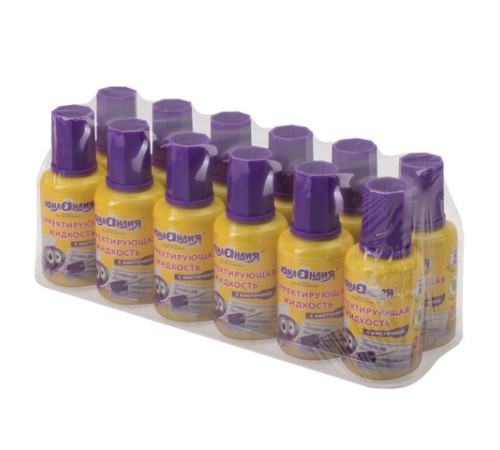 Корректирующая жидкость ЮНЛАНДИЯ быстросохнущая, 20 мл, с кисточкой, 228431