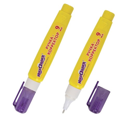 Ручка-корректор ЮНЛАНДИЯ, 9 мл, металлический наконечник, 228432