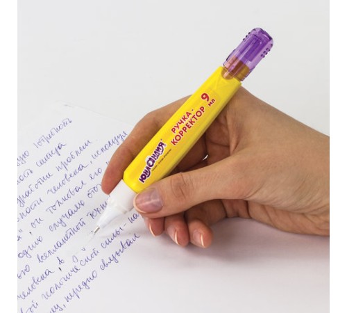 Ручка-корректор ЮНЛАНДИЯ, 9 мл, металлический наконечник, 228432