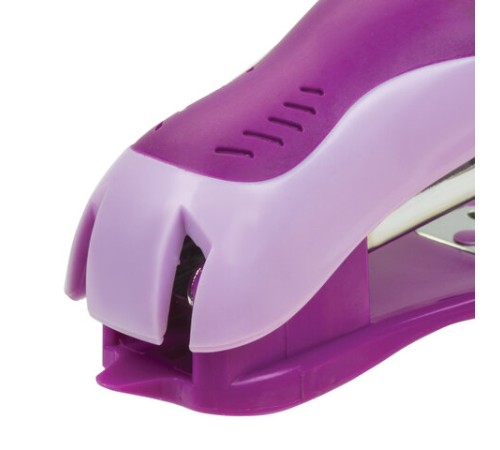 Степлер №10 МИНИ ЮНЛАНДИЯ, до 15 листов, с антистеплером, эргономичный, фиолетовый, 228492