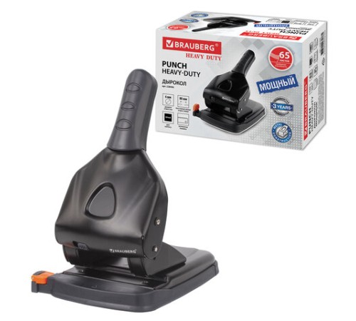 Дырокол металлический МОЩНЫЙ BRAUBERG 