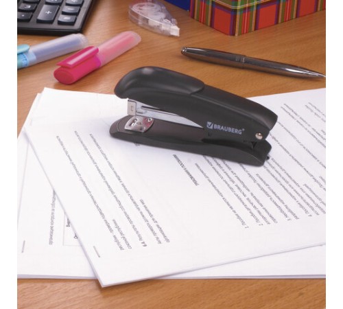 Степлер №24/6, 26/6 металлический BRAUBERG 