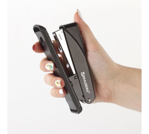 Степлер №24/6, 26/6 металлический BRAUBERG 