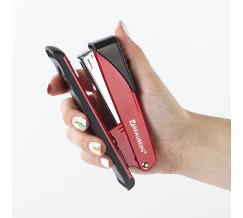 Степлер №24/6, 26/6 металлический BRAUBERG 