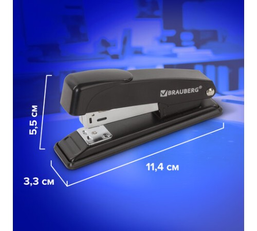Степлер №24/6, 26/6 металлический BRAUBERG 