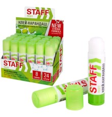 Клей-карандаш УСИЛЕННЫЙ STAFF Profit, 8 г, PVP-основа, 228660