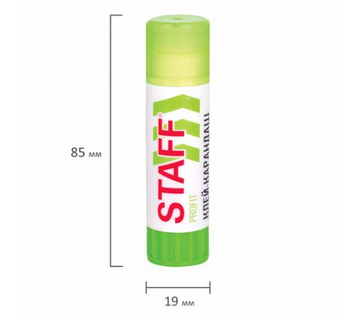Клей-карандаш УСИЛЕННЫЙ STAFF Profit, 8 г, PVP-основа, 228660