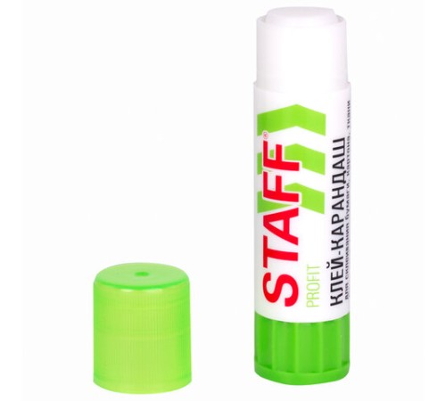 Клей-карандаш УСИЛЕННЫЙ STAFF Profit, 15 г, PVP-основа, 228661