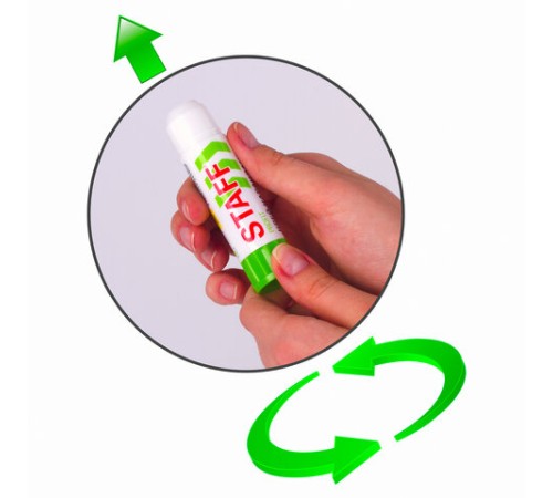 Клей-карандаш УСИЛЕННЫЙ STAFF Profit, 15 г, PVP-основа, 228661