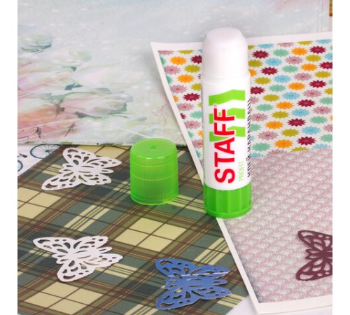 Клей-карандаш УСИЛЕННЫЙ STAFF Profit, 15 г, PVP-основа, 228661