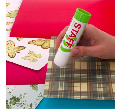 Клей-карандаш УСИЛЕННЫЙ STAFF Profit, 36 г, PVP-основа, 228663