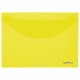 Папка-конверт с кнопкой ЮНЛАНДИЯ, А4, до 100 листов, прозрачная, желтая, 0,18 мм, 228668