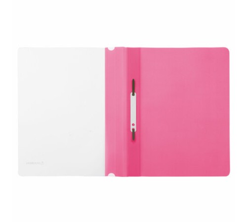 Скоросшиватель пластиковый BRAUBERG, А4, 130/180 мкм, розовый, 228672