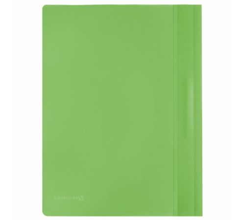 Скоросшиватель пластиковый BRAUBERG, А4, 130/180 мкм, салатовый, 228674