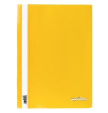 Скоросшиватель пластиковый ЮНЛАНДИЯ, А4, 130/180 мкм, желтый 228677