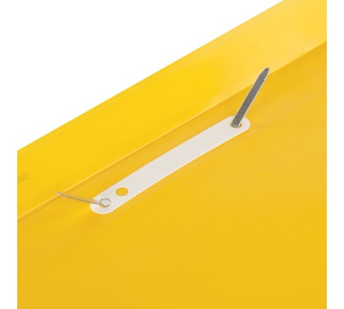 Скоросшиватель пластиковый ЮНЛАНДИЯ, А4, 130/180 мкм, желтый 228677