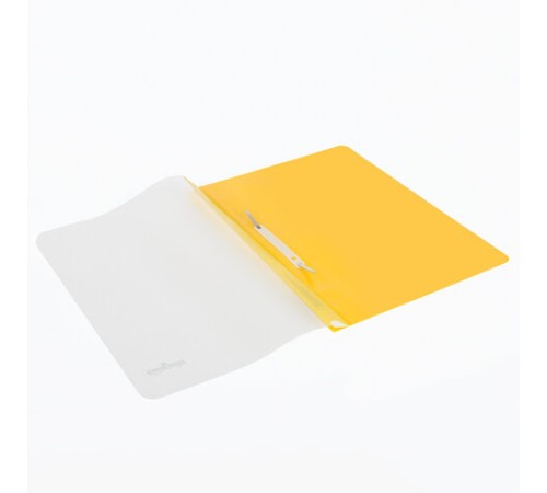 Скоросшиватель пластиковый ЮНЛАНДИЯ, А4, 130/180 мкм, желтый 228677