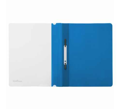 Скоросшиватель пластиковый ЮНЛАНДИЯ, А4, 130/180 мкм, голубой, 228678