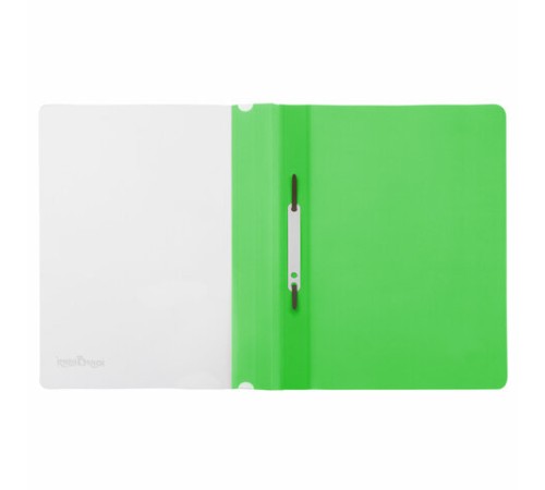 Скоросшиватель пластиковый ЮНЛАНДИЯ, А4, 130/180 мкм, салатовый, 228679