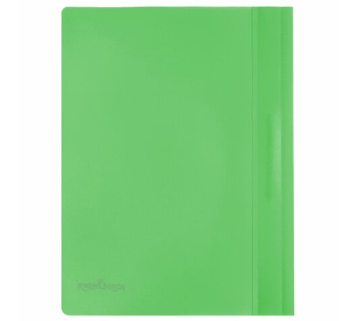 Скоросшиватель пластиковый ЮНЛАНДИЯ, А4, 130/180 мкм, салатовый, 228679