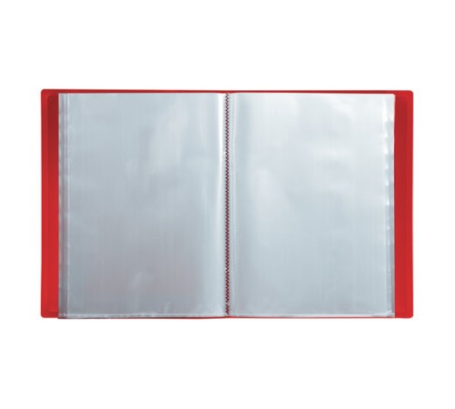 Папка 60 вкладышей BRAUBERG стандарт, красная, 0,8 мм, 228683