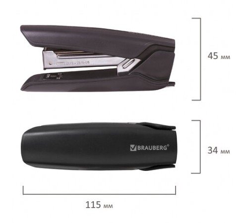 Степлер №24/6, 26/6 BRAUBERG 