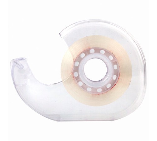 Клейкая лента канцелярская 19 мм х 33 м КРИСТАЛЬНАЯ, в диспенсере, BRAUBERG, 228760