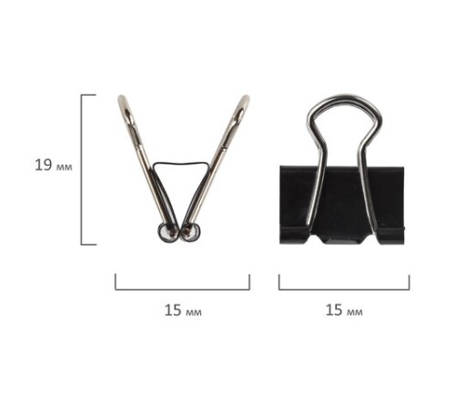 Зажимы для бумаг STAFF 