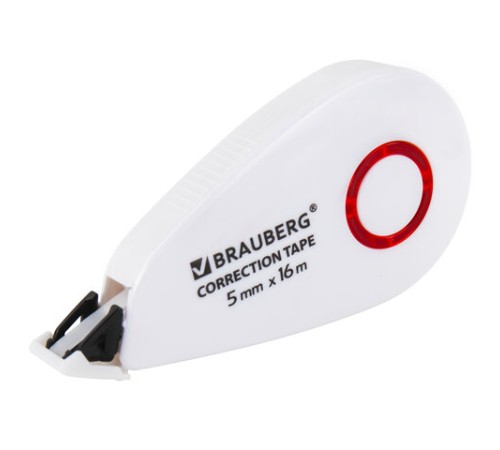 Корректирующая лента BRAUBERG SUPER, 5 мм х 16 м, корпус белый, блистер, 229061