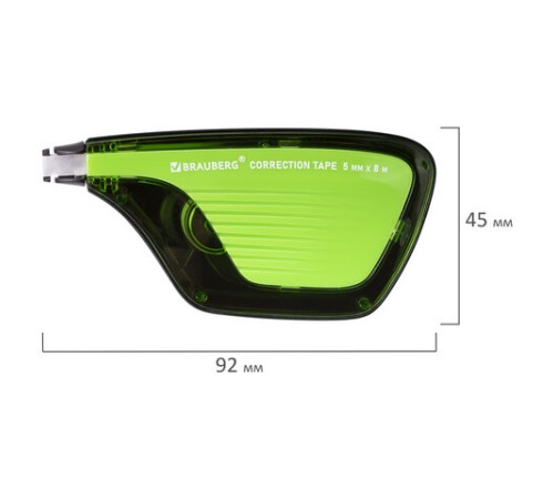 Корректирующая лента BRAUBERG ULTRA COLOR, 5 мм х 8 м, корпус ассорти, дисплей, 229065