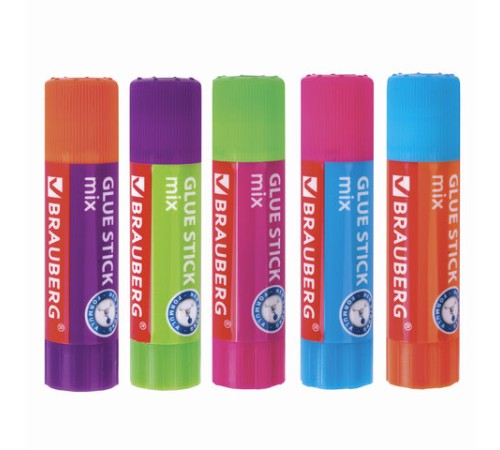 Клей-карандаш BRAUBERG MIX, 9 г, PVP основа, 229071