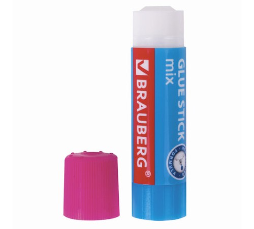 Клей-карандаш BRAUBERG MIX, 9 г, PVP основа, 229071