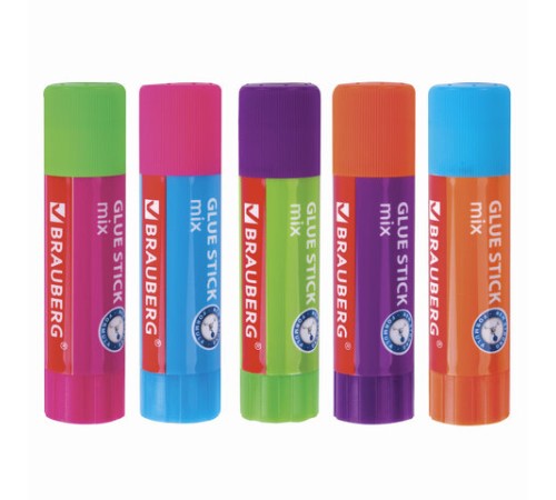 Клей-карандаш BRAUBERG MIX, 15 г, PVP основа, 229072