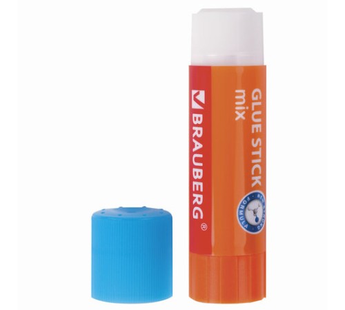 Клей-карандаш BRAUBERG MIX, 15 г, PVP основа, 229072