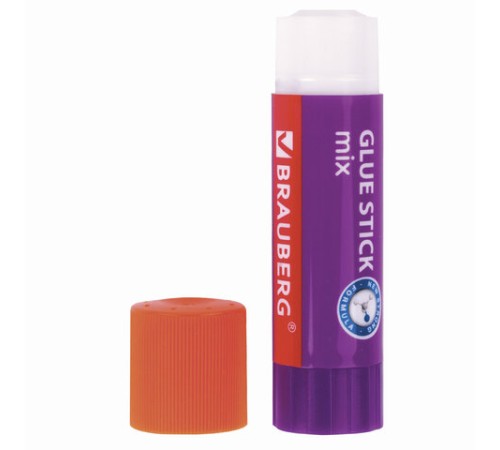 Клей-карандаш BRAUBERG MIX, 15 г, PVP основа, 229072