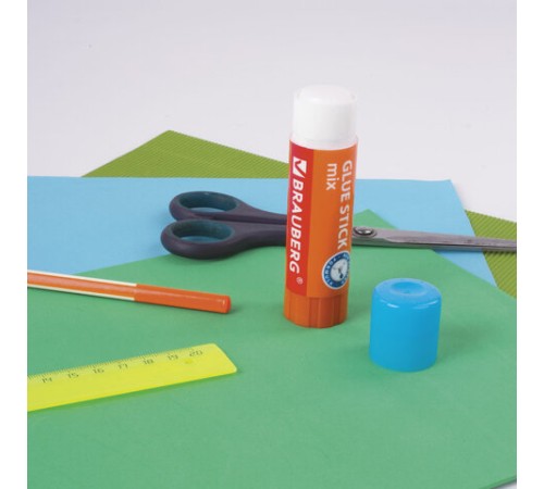 Клей-карандаш BRAUBERG MIX, 25 г, PVP основа, 229073