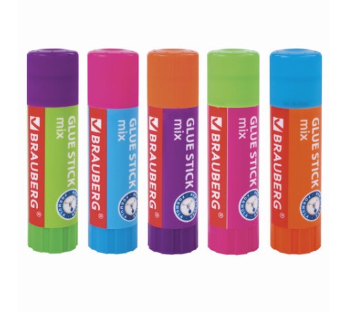 Клей-карандаш BRAUBERG MIX, 25 г, PVP основа, 229073