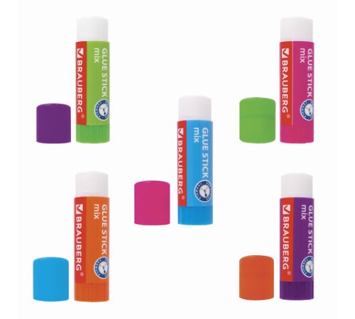 Клей-карандаш BRAUBERG MIX, 25 г, PVP основа, 229073