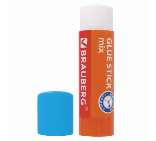 Клей-карандаш BRAUBERG MIX, 25 г, PVP основа, 229073